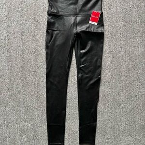 NWT SPANX Black Faux Leather Leggings